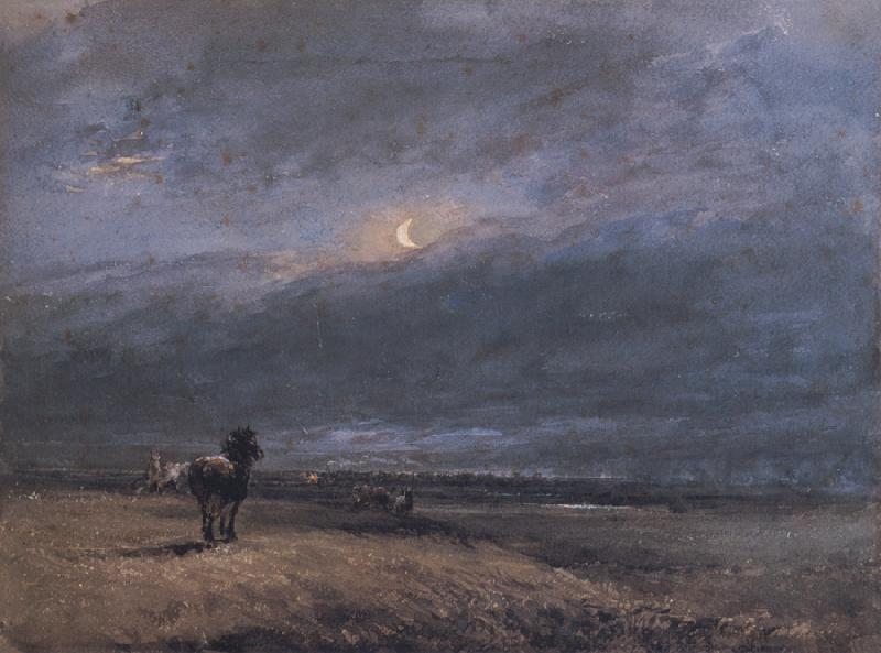 David Cox The Night Train oil painting picture